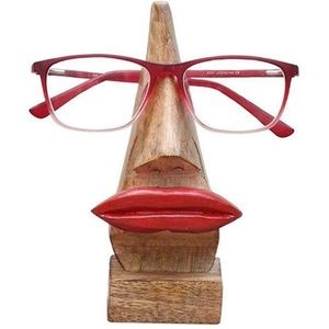 NEW Wooden Nose Shaped Eyeglass Holder
